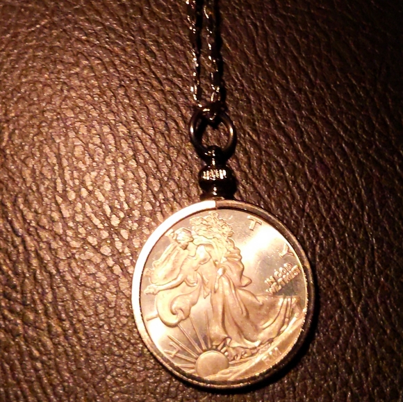 sterling Silver Necklace "18" w 1/4 Oz Silver - Picture 3 of 8